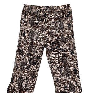 Free People We The Free Jeans NWT Two Faced Snake Skin Pockets Brown Size 24